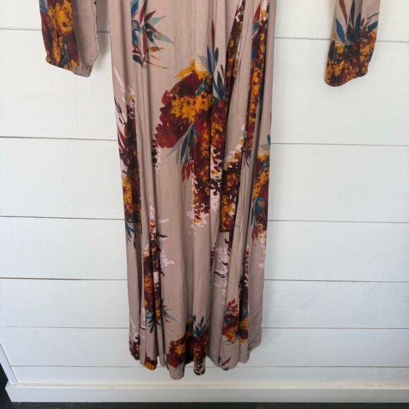 The Odell’s Women’s XS Pink Floral Wrap Maxi Dress - Picture 2 of 7